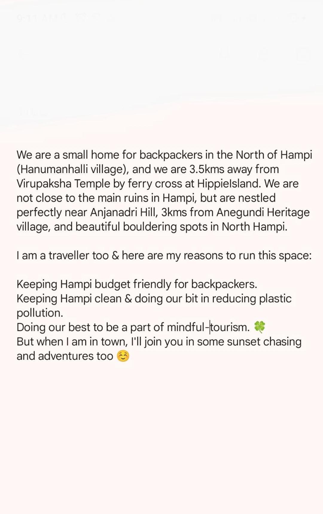 Hearthspace Hampi - Small Home, A Low-Impact Backpackers Hostel Extérieur photo